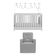 Berço 3x1 Com Poltrona De Amamentação Multimóveis Mp4064 Branco/cinza Branco/cinza