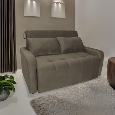 Sofá Cama Para Sala De Estar Amora New Suede - Castor Castor