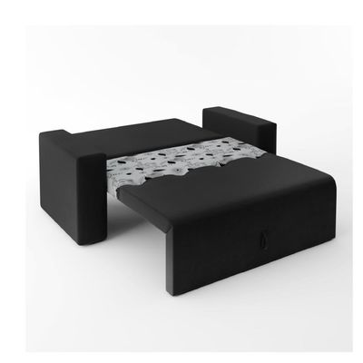 Sofá-cama 2 Lugares Pratik 5000 Suede Preto/Cinza