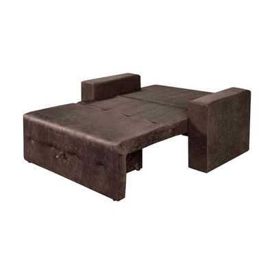 Sofá-cama Pratik 5000 Mamflex Marrom Suede Amassado Marrom
