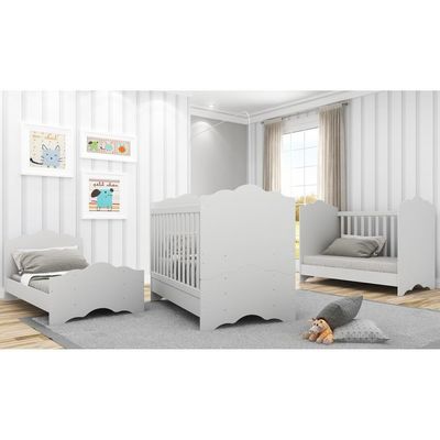 Berço 3 Em 1 Para Colchão 70 X 130 Cm Multimóveis Branco
