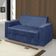 Sofá-cama 2 Lugares Pratik 5000 Mamflex Azul Suede Amassado Azul
