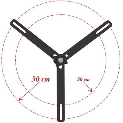 Suporte Projetor Datashow Mini Led Parede Braço 70 Cm - Preto