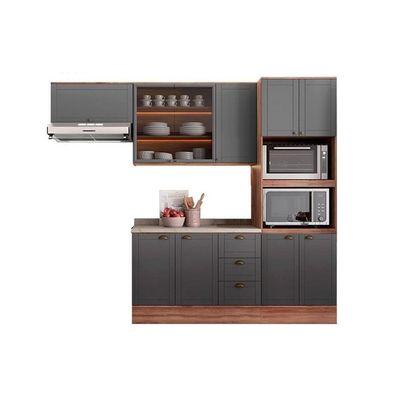 Cozinha Modulada Completa Bella 4 Peças 2 Aéreos + 1 Balcão + 1 Torre Quente C4p197 Branco