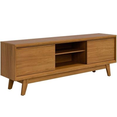 Rack Bancada Mundi 2 Portas Para Tv De 75 Polegadas Cumaru