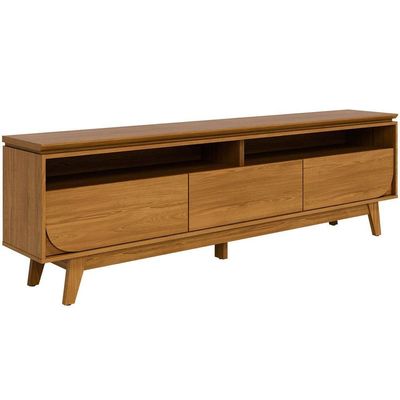 Rack Bancada Serena 3 Gavetas Para Tv De 75 Polegadas Cumaru
