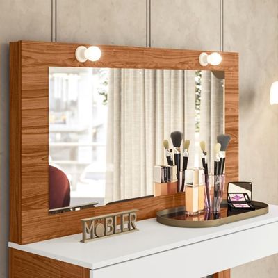 Gabinete Toucador Camarim Diva Pop Cinamomo Branco Fosco
