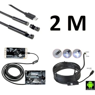 Camera Inspeção Sonda Endoscópica Android Pc Usb 2M Notebook