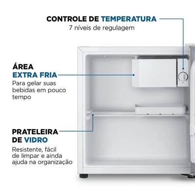 Frigobar Mondial 46L Porta Reversível Branco FGB-01-W50 220V