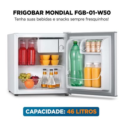Frigobar Mondial 46L Porta Reversível Branco FGB-01-W50 220V