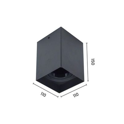 Spot De Sobrepor Astraled Carina Par 20 E27 Quadrado Bivolt Preto Ss-7709