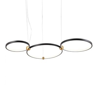 Lustre Pendente Skylight Circles 3076 Preto-dourado Led Bivolt Preto-dourado