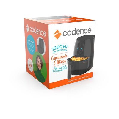 Fritadeira Sem óleo Cadence Pratic Fryer 3l 127v Preto Preto