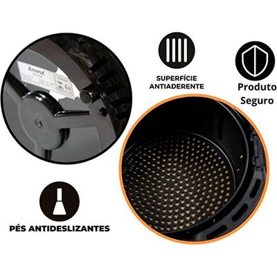 Fritadeira Air Fryer 4,5L Afr1205 220V Amvox Preto 220V 220V