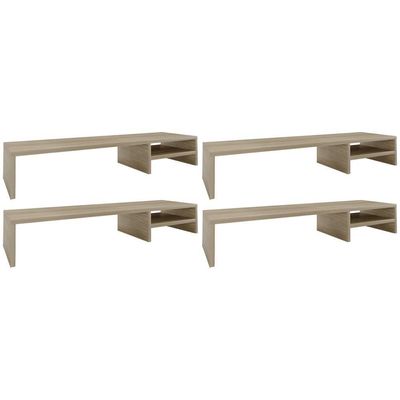 Kit 04 Suportes Para Monitor Stand Home Office Lap 90 Cm L03 Amadeirado - Lyam