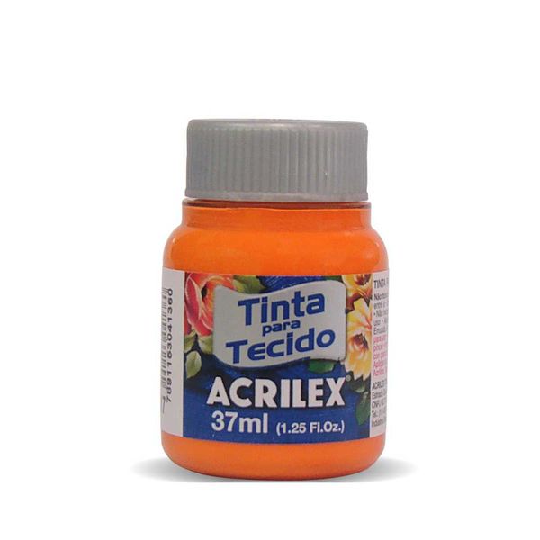 TINTA TECIDO FOSCA LARANJA 37ML ACRILEX