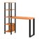 Escrivaninha em MDF 5 Prateleiras 123 x 44 cm Freijó/Preto Fosco Pradel Dalla Costa