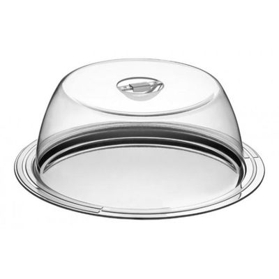 Porta Bolo Tramontina Ciclo em Aço Inox com Tampa 33 cm