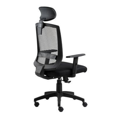 Cadeira para Escritório Presidente Giratória Ergonômica New Opus Roal Preto Encosto em Tela
