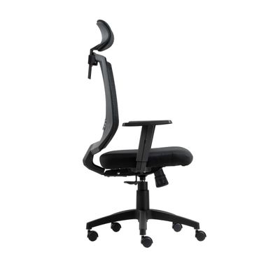 Cadeira para Escritório Presidente Giratória Ergonômica New Opus Roal Preto Encosto em Tela