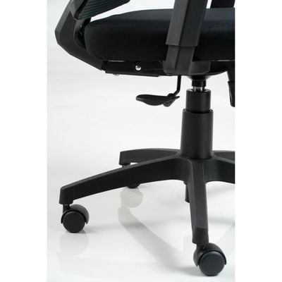 Cadeira para Escritório Presidente Giratória Ergonômica New Opus Roal Preto Encosto em Tela