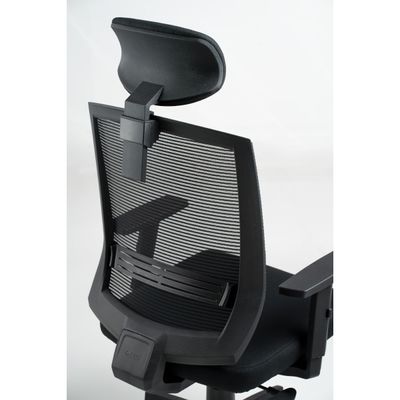 Cadeira para Escritório Presidente Giratória Ergonômica New Opus Roal Preto Encosto em Tela