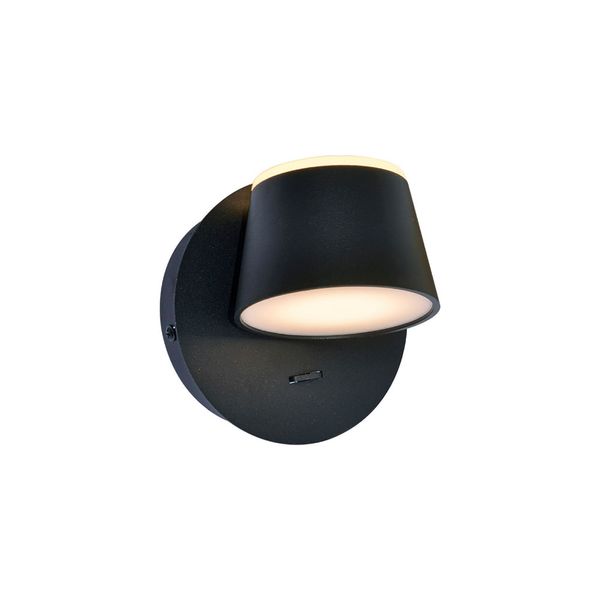 Arandela Sindora DCB03258 Led com Interruptor Preta Bivolt Preto / 3000K - Branco Quente