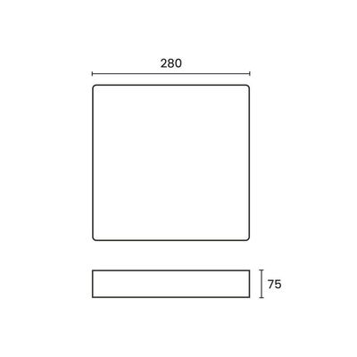 Plafon Sindora Dcx00334 12w Led Bivolt Branco - Transparente 3000k Luz Amarela