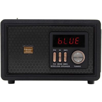 Caixa De Som Bluetooth Usb Sd Rádio Fm Preto Ms071bt