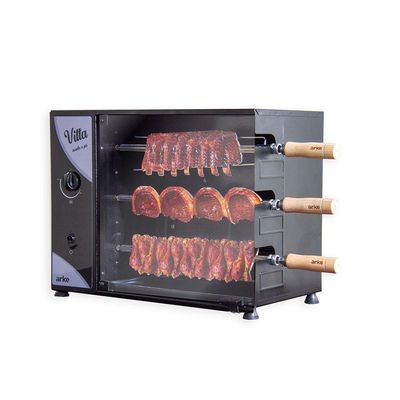 Churrasqueira Assador A Gás Glp Rotativa Elétrica 55 Cm Aço Carbono Infravermelho Vitta3 110v - Arke