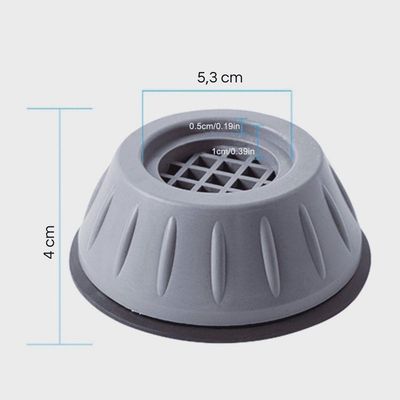 Kit 4 Pé Máquina Lavar Almofada Anti Vibração Suporte