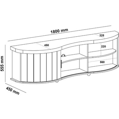 Rack De Sala Para Tv 75 Artely Magnum Carvalho Off White Menta