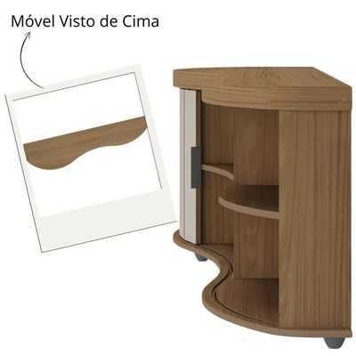 Rack De Sala Para Tv 75 Artely Magnum Carvalho Off White Menta