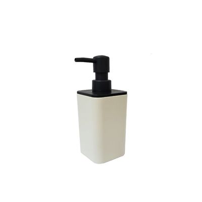 Porta Sabonete Liquido Dispenser Alcool Bege Preto 1un