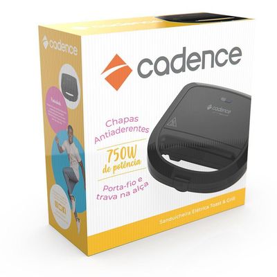 Sanduicheira Elétrica Cadence Toast Grill 127v Preto