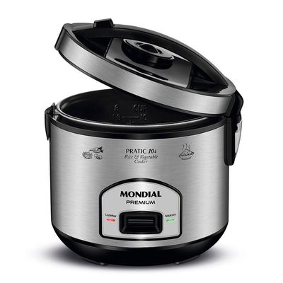 Panela Elétrica Mondial Pratic 10i Pe-42-10x 127v-preto/inox 110V