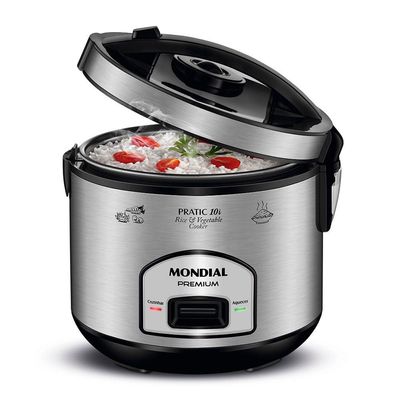 Panela Elétrica Mondial Pratic 10i Pe-42-10x 127v-preto/inox 110V