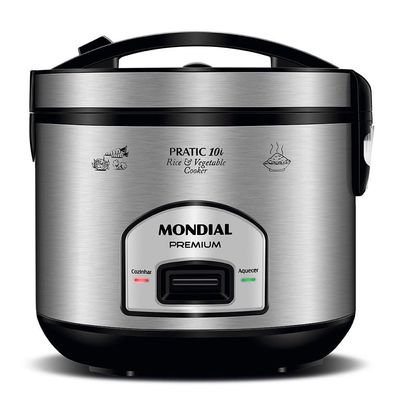 Panela Elétrica Mondial Pratic 10i Pe-42-10x 127v-preto/inox 110V