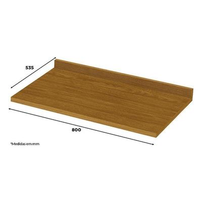 Balcão Forno De Embutir Nova York Branco Com Tampo Nature - Henn