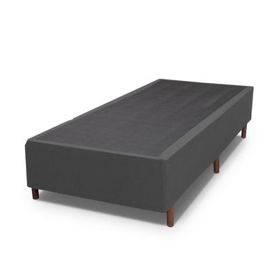 Base Box Queen Size Prince Sued 0,79x1,97x0,32 Cinza