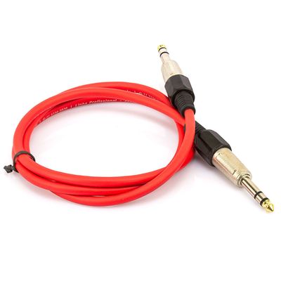 Cabo P10 Estereo Profissional - Vermelho 10 Metros