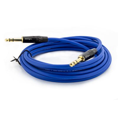 Cabo P10 para P10 Estereo Profissional - Azul 3 Metros
