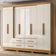 Guarda Roupa 8 Portas Com Espelho Chicago Freijo Off White