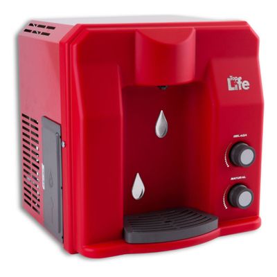 Purificador De Água Gelada Flex He Top Life Ph Alcalino Cor Vermelho 220v