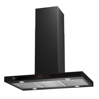 Coifa De Ilha Fischer Platinium Ebony 90 Cm Preto 127V
