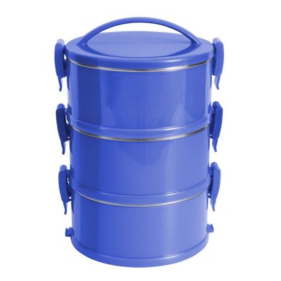 MARMITA TERMOPRÁTICA AZUL CONJUNTO 3 UNIDADES