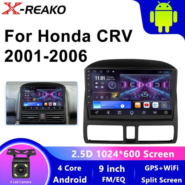 Reprodutor multimídia com Android 13 e GPS para rádio de carro Honda CR-V 4 núcleos 1GB+32GB carplay