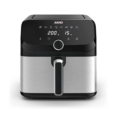 Fritadeira Arno Air Fryer Mega Digital AFD7 1700W 7,5l Inox Inox E Preto 220V