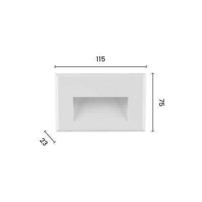 Balizador Astraled Wiley De Embutir Led 2w Bivolt Branco 3000k Luz Amarela Bl-6722