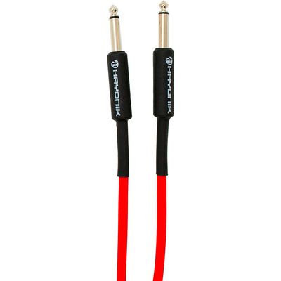 Cabo P/ Instrumentos Hayonik Player P10 x P10 Vermelho 5 Metros - CB0536